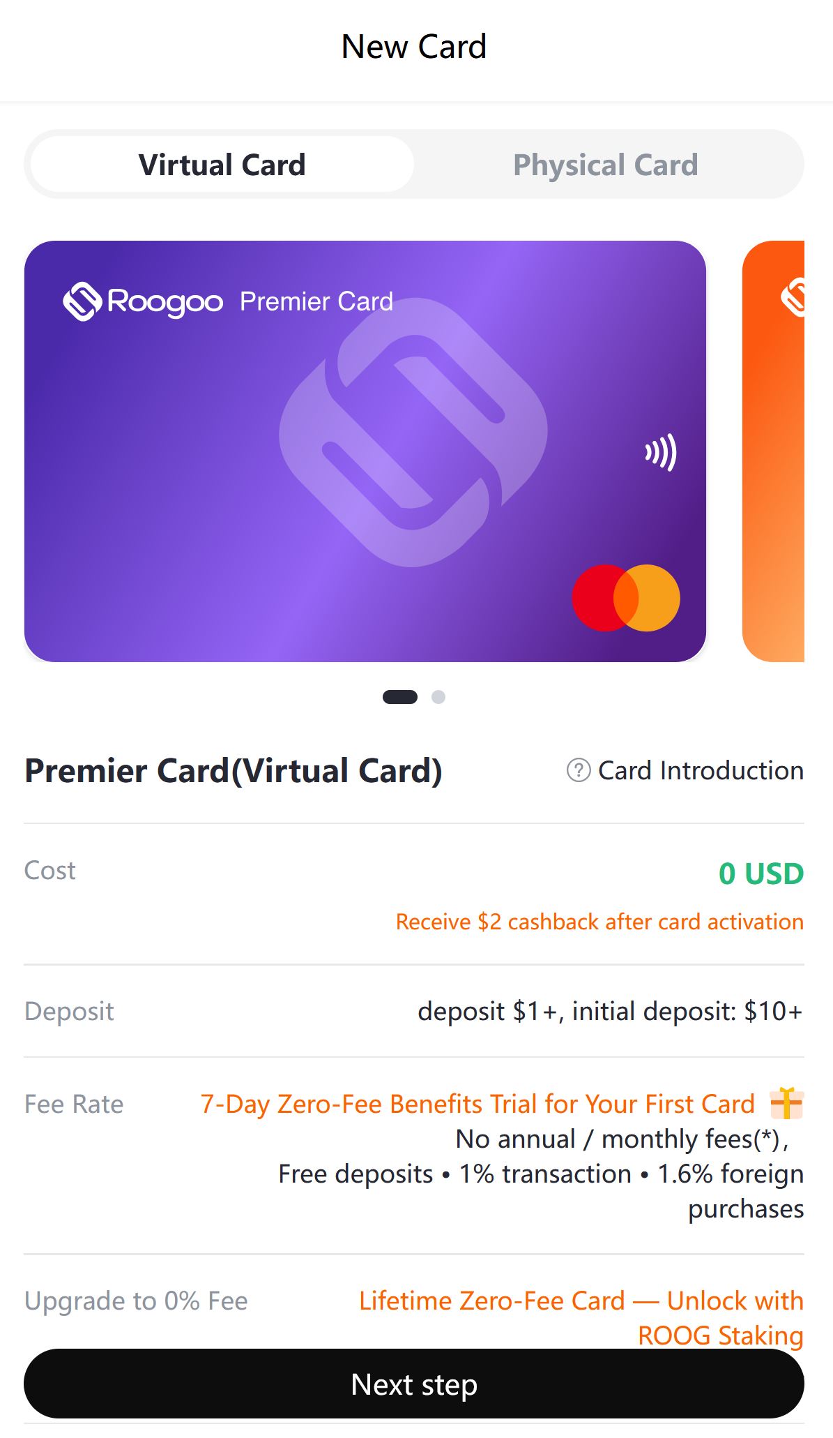 Roogoo card
