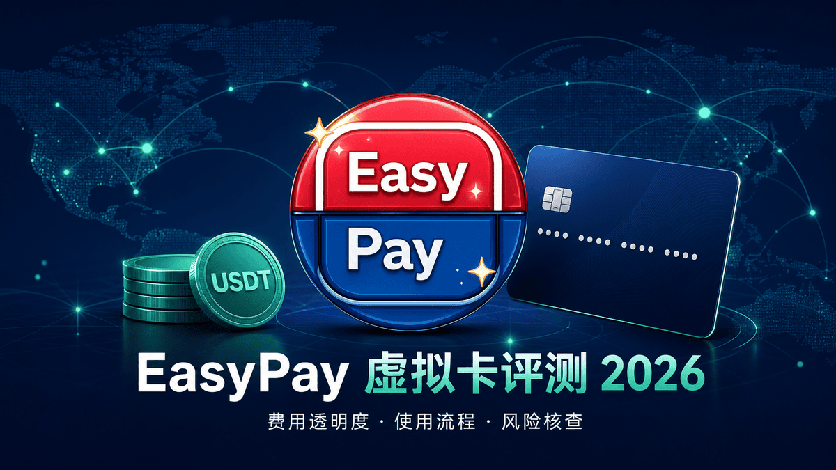 EasyPay 虚拟卡深度评测 2026：USDT 开卡、费用透明度与风险核查
