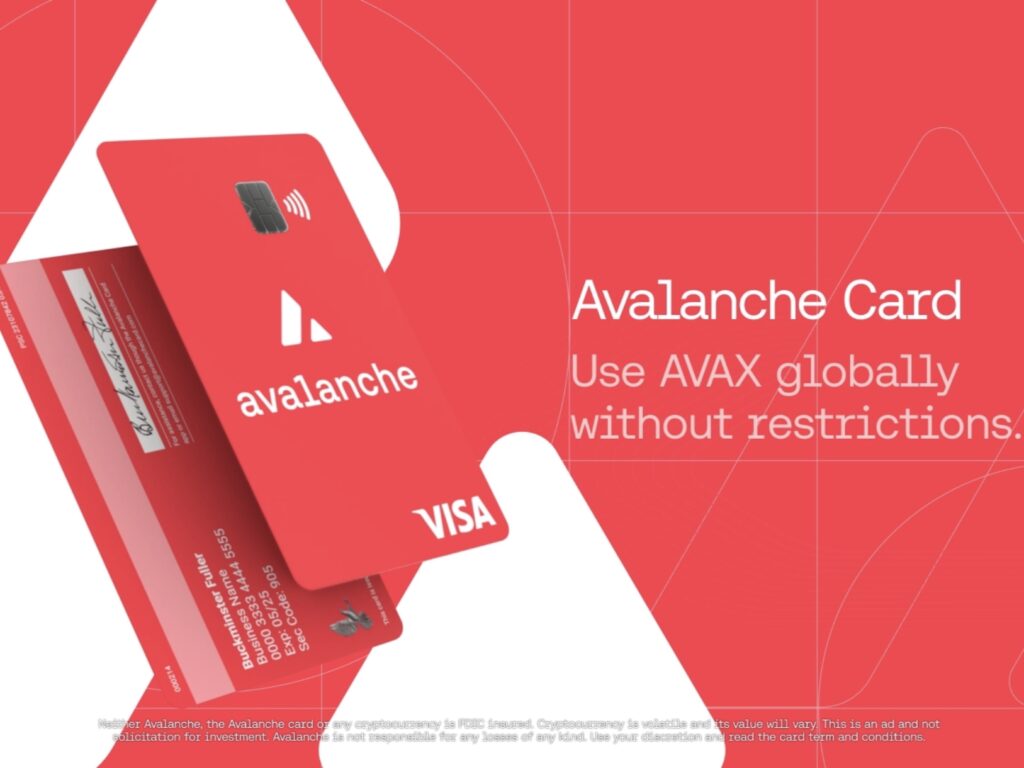 一文看懂Avalanche Card,全球公链Top10推出的Visa卡 1 1000030169